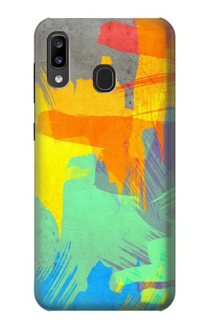 S3423 Brush Stroke Funda Carcasa Case para Samsung Galaxy A20, Galaxy A30