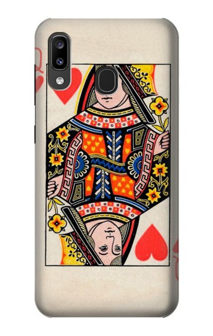 S3429 Queen Hearts Card Funda Carcasa Case para Samsung Galaxy A20, Galaxy A30