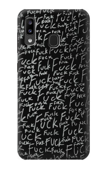 S3478 Funny Words Blackboard Funda Carcasa Case para Samsung Galaxy A20, Galaxy A30