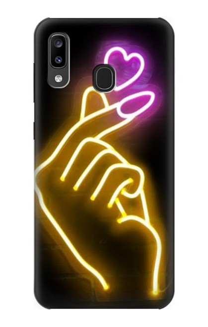 S3512 Cute Mini Heart Neon Graphic Funda Carcasa Case para Samsung Galaxy A20, Galaxy A30