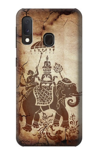 S2102 Thai Art Buddha on Elephant Funda Carcasa Case para Samsung Galaxy A20e