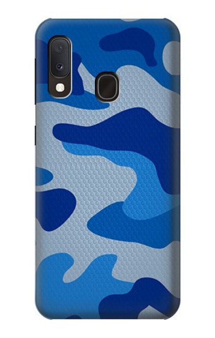 S2958 Army Blue Camo Camouflage Funda Carcasa Case para Samsung Galaxy A20e