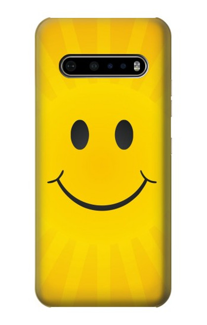 S1146 Yellow Sun Smile Funda Carcasa Case para LG V60 ThinQ 5G