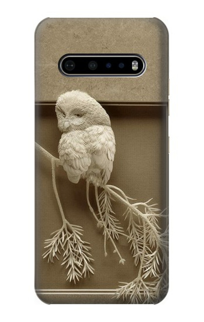 S1386 Paper Sculpture Owl Funda Carcasa Case para LG V60 ThinQ 5G