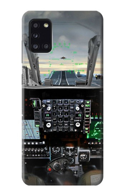 S2435 Fighter Jet Aircraft Cockpit Funda Carcasa Case para Samsung Galaxy A31