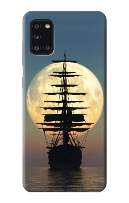 S2897 Pirate Ship Moon Night Funda Carcasa Case para Samsung Galaxy A31