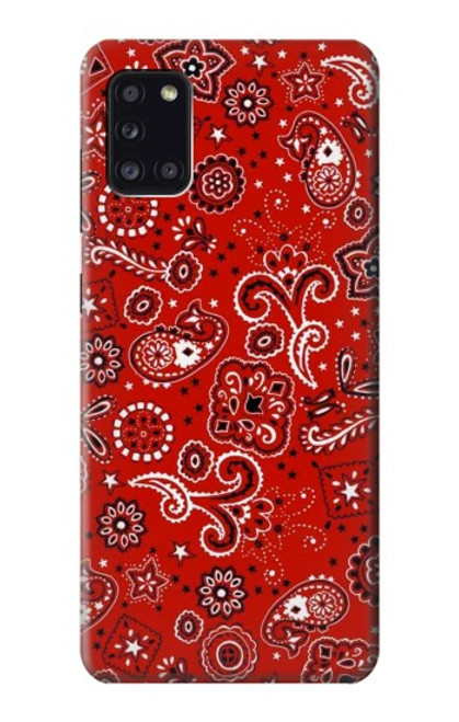 S3354 Red Classic Bandana Funda Carcasa Case para Samsung Galaxy A31