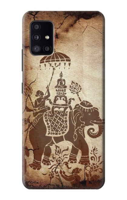 S2102 Thai Art Buddha on Elephant Funda Carcasa Case para Samsung Galaxy A41