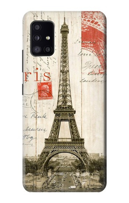 S2108 Eiffel Tower Paris Postcard Funda Carcasa Case para Samsung Galaxy A41