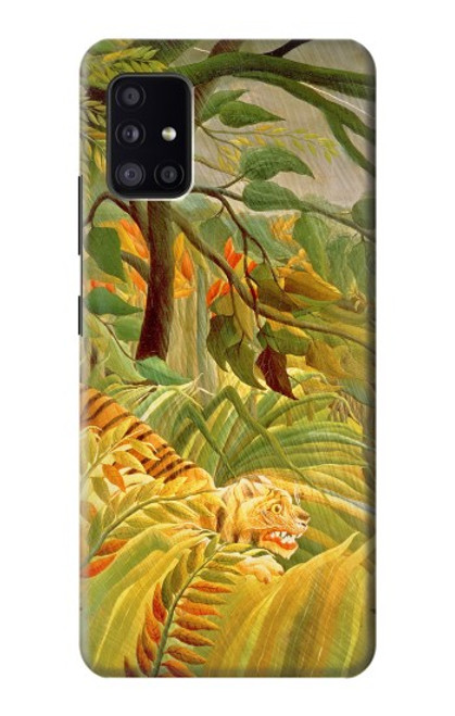 S3344 Henri Rousseau Tiger in a Tropical Storm Funda Carcasa Case para Samsung Galaxy A41