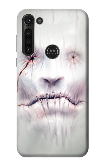 S0884 Horror Face Funda Carcasa Case para Motorola Moto G8 Power