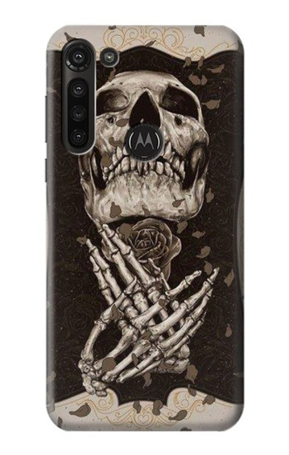 S1676 Skull Rose Funda Carcasa Case para Motorola Moto G8 Power