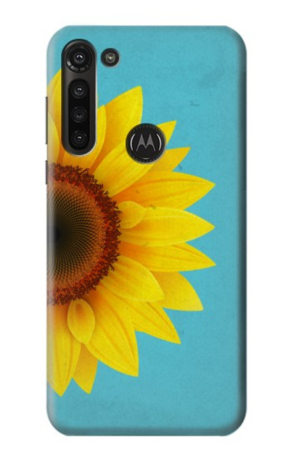 S3039 Vintage Sunflower Blue Funda Carcasa Case para Motorola Moto G8 Power