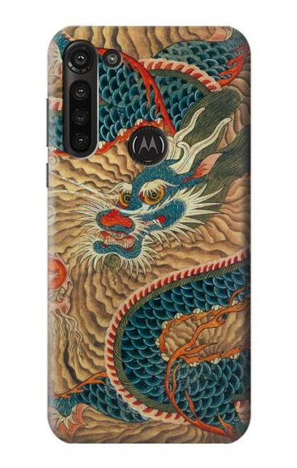 S3541 Dragon Cloud Painting Funda Carcasa Case para Motorola Moto G8 Power
