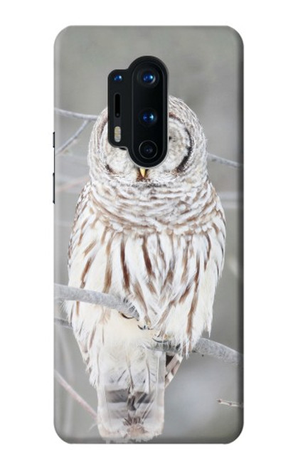 S1566 Snowy Owl White Owl Funda Carcasa Case para OnePlus 8 Pro