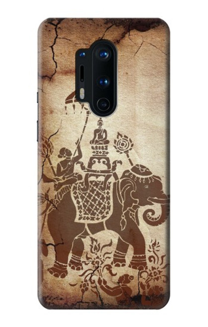 S2102 Thai Art Buddha on Elephant Funda Carcasa Case para OnePlus 8 Pro