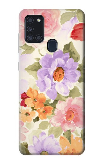 S3035 Sweet Flower Painting Funda Carcasa Case para Samsung Galaxy A21s