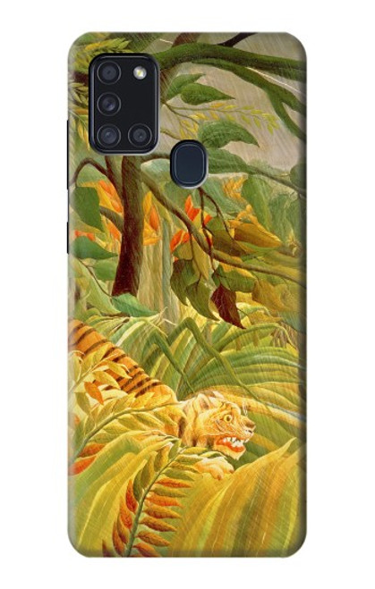 S3344 Henri Rousseau Tiger in a Tropical Storm Funda Carcasa Case para Samsung Galaxy A21s