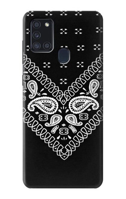 S3363 Bandana Black Pattern Funda Carcasa Case para Samsung Galaxy A21s