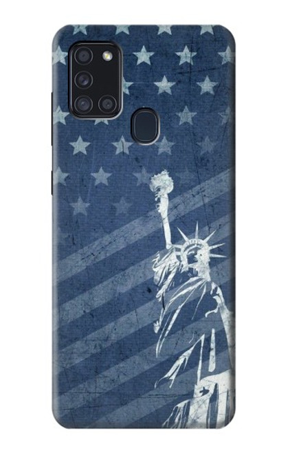 S3450 US Flag Liberty Statue Funda Carcasa Case para Samsung Galaxy A21s