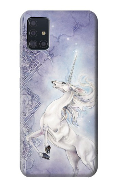 S1134 White Horse Unicorn Funda Carcasa Case para Samsung Galaxy A51 5G