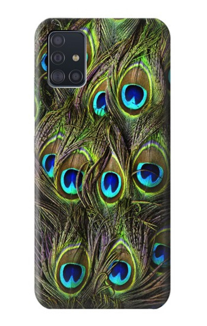 S1965 Peacock Feather Funda Carcasa Case para Samsung Galaxy A51 5G