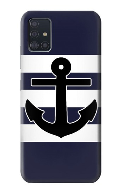 S2758 Anchor Navy Funda Carcasa Case para Samsung Galaxy A51 5G