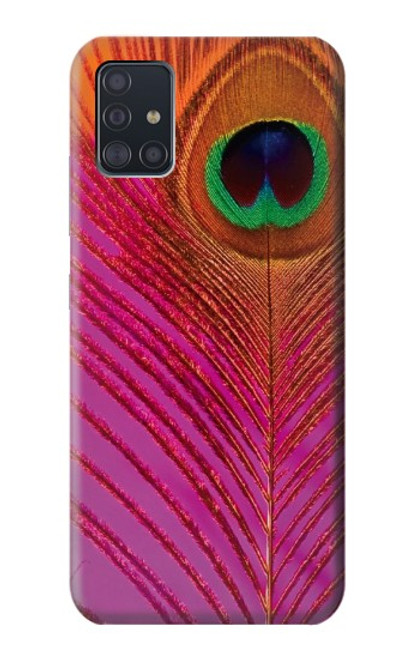 S3201 Pink Peacock Feather Funda Carcasa Case para Samsung Galaxy A51 5G