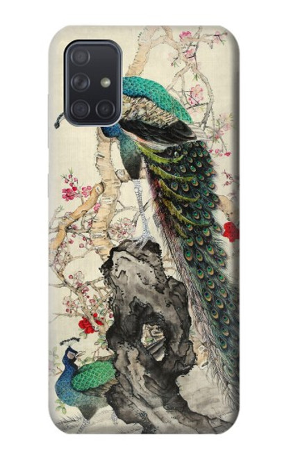 S2086 Peacock Painting Funda Carcasa Case para Samsung Galaxy A71 5G