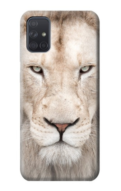 S2399 White Lion Face Funda Carcasa Case para Samsung Galaxy A71 5G