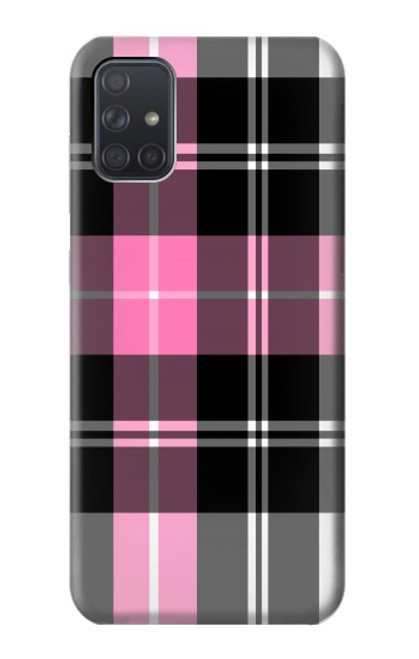 S3091 Pink Plaid Pattern Funda Carcasa Case para Samsung Galaxy A71 5G