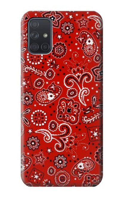 S3354 Red Classic Bandana Funda Carcasa Case para Samsung Galaxy A71 5G