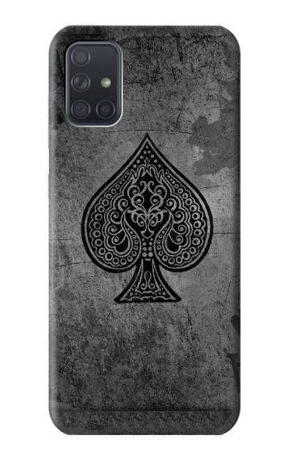 S3446 Black Ace Spade Funda Carcasa Case para Samsung Galaxy A71 5G