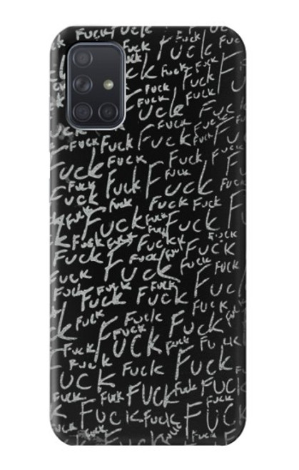 S3478 Funny Words Blackboard Funda Carcasa Case para Samsung Galaxy A71 5G