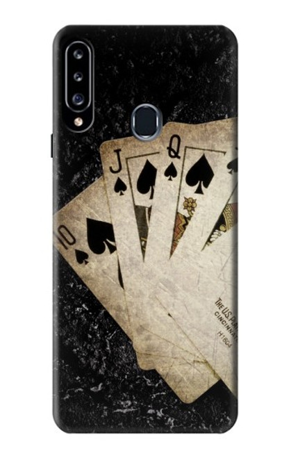 S3231 Vintage Royal Straight Flush Cards Funda Carcasa Case para Samsung Galaxy A20s