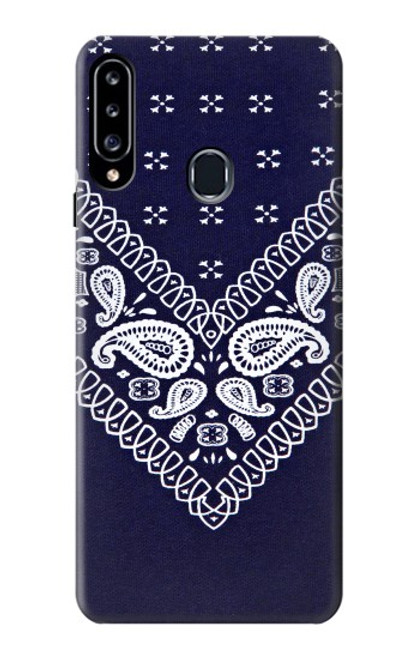 S3357 Navy Blue Bandana Pattern Funda Carcasa Case para Samsung Galaxy A20s