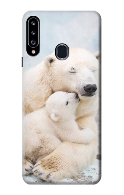 S3373 Polar Bear Hug Family Funda Carcasa Case para Samsung Galaxy A20s