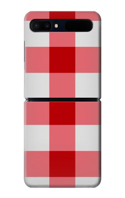 S3535 Red Gingham Funda Carcasa Case para Samsung Galaxy Z Flip 5G