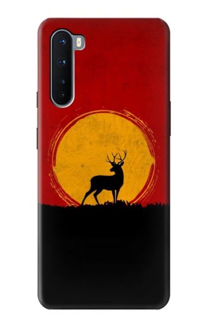S3513 Deer Sunset Funda Carcasa Case para OnePlus Nord
