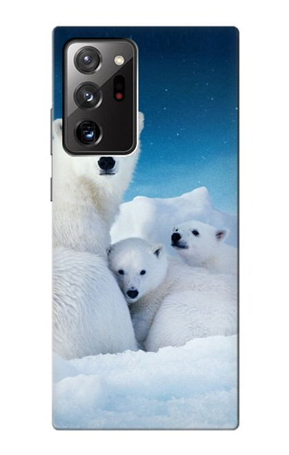 S0285 Polar Bear Family Arctic Funda Carcasa Case para Samsung Galaxy Note 20 Ultra, Ultra 5G