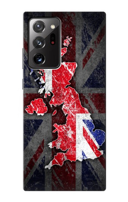 S2936 UK British Flag Map Funda Carcasa Case para Samsung Galaxy Note 20 Ultra, Ultra 5G
