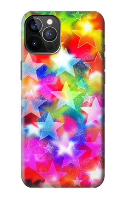 S3292 Colourful Disco Star Funda Carcasa Case para iPhone 12, iPhone 12 Pro