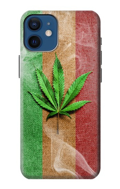 S2109 Marijuana Rasta Flag Funda Carcasa Case para iPhone 12 mini