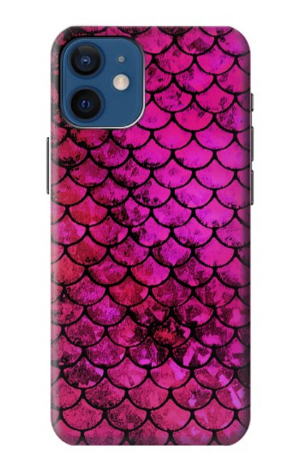 S3051 Pink Mermaid Fish Scale Funda Carcasa Case para iPhone 12 mini