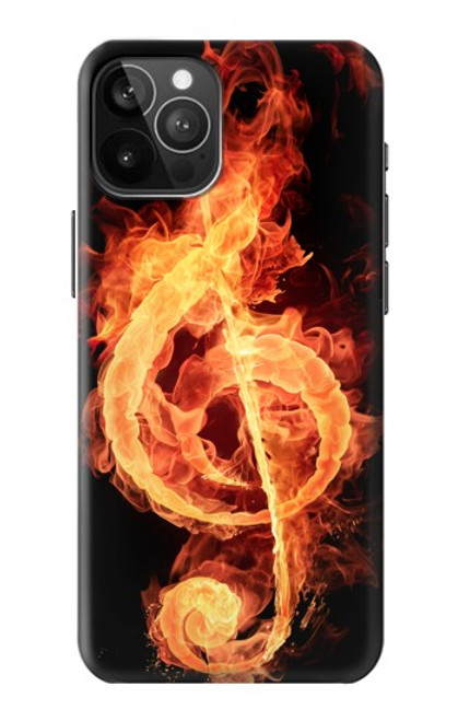 S0493 Music Note Burn Funda Carcasa Case para iPhone 12 Pro Max