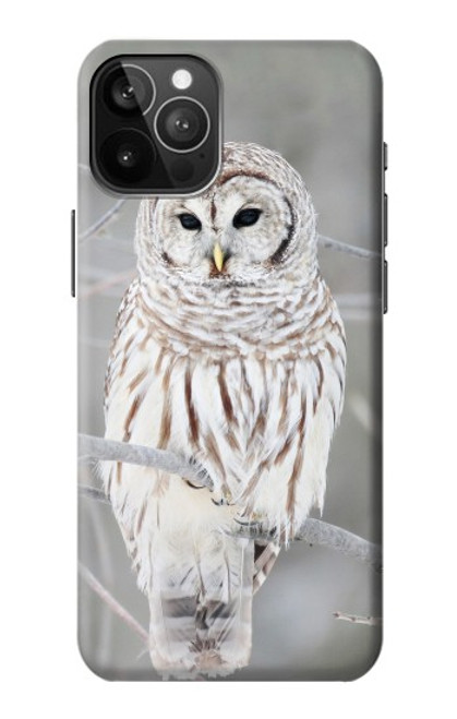 S1566 Snowy Owl White Owl Funda Carcasa Case para iPhone 12 Pro Max