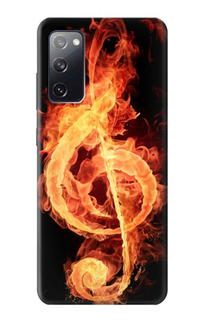 S0493 Music Note Burn Funda Carcasa Case para Samsung Galaxy S20 FE