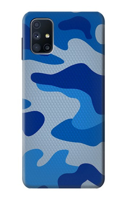 S2958 Army Blue Camo Camouflage Funda Carcasa Case para Samsung Galaxy M51