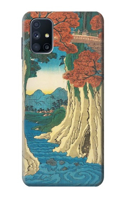 S3348 Utagawa Hiroshige The Monkey Bridge Funda Carcasa Case para Samsung Galaxy M51