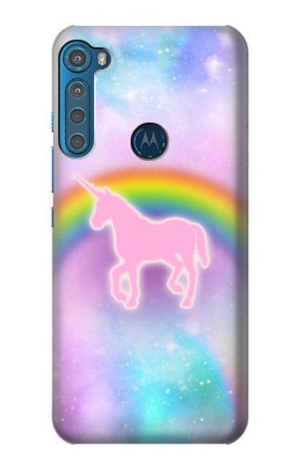 S3070 Rainbow Unicorn Pastel Sky Funda Carcasa Case para Motorola One Fusion+